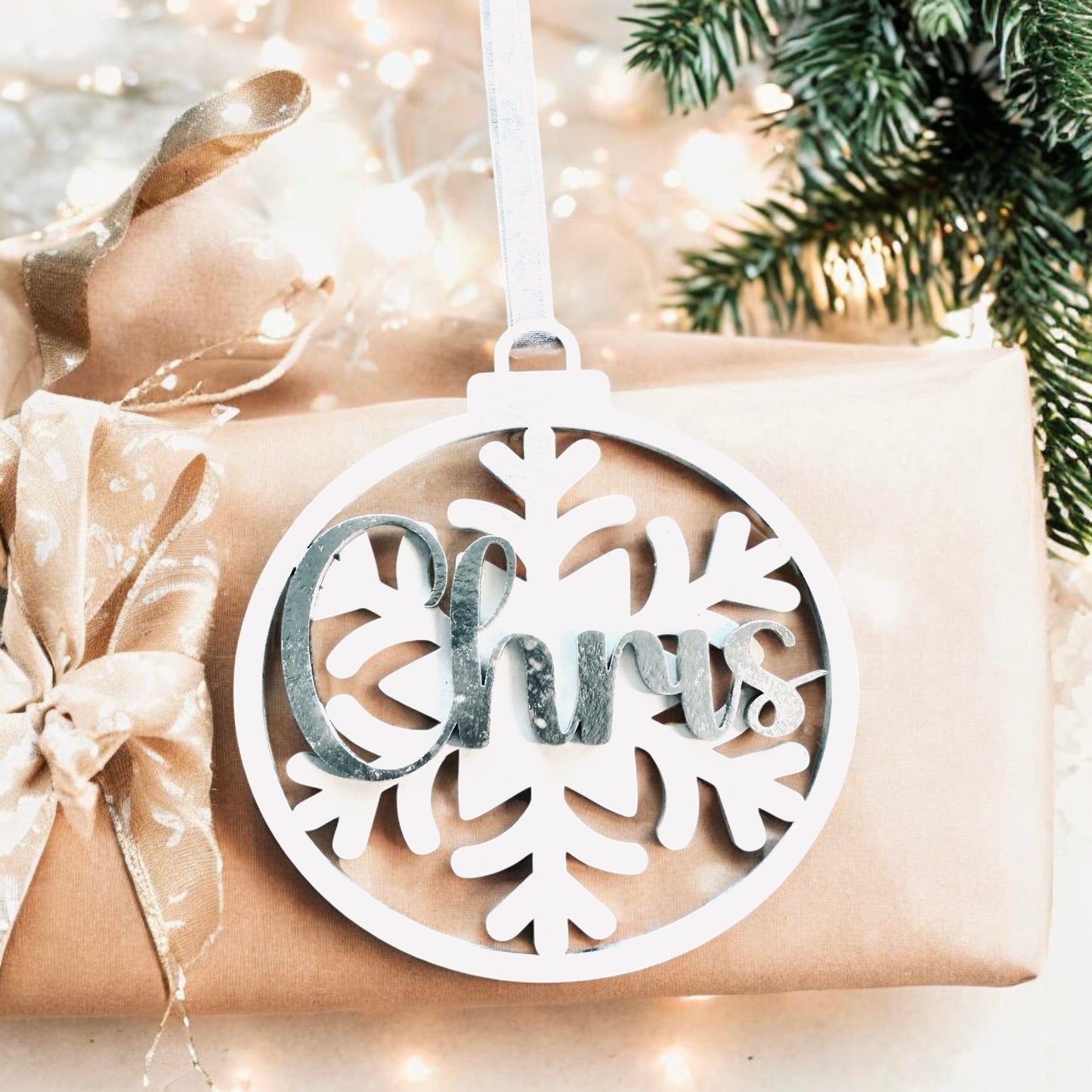 Beautiful Personalized Snowflake Ornament