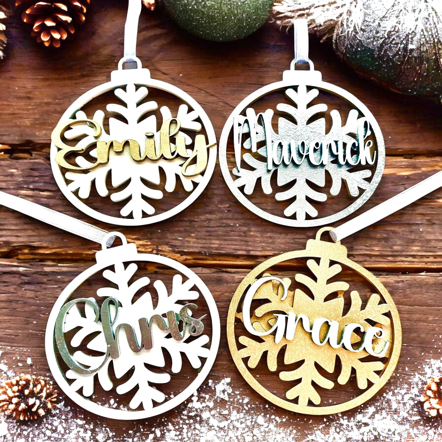 Beautiful Personalized Snowflake Ornament