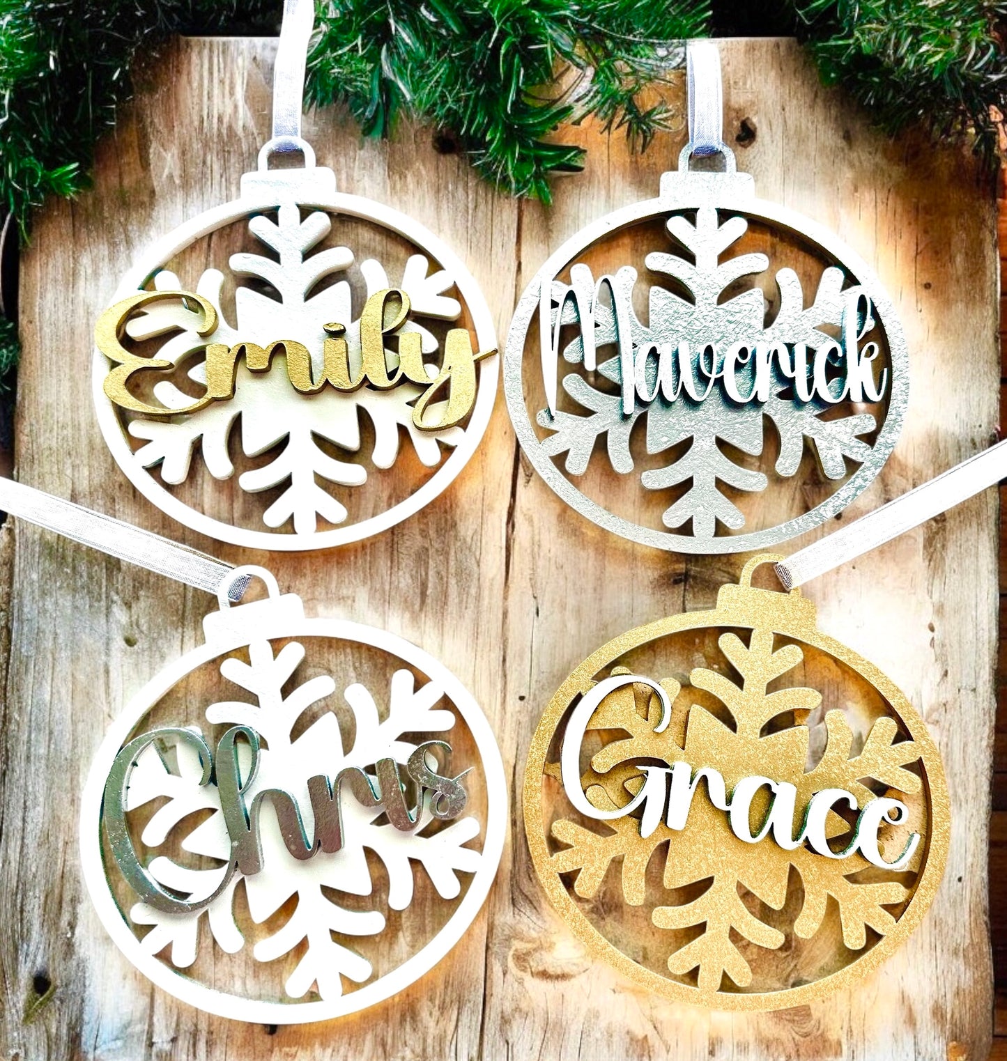 Beautiful Personalized Snowflake Ornament