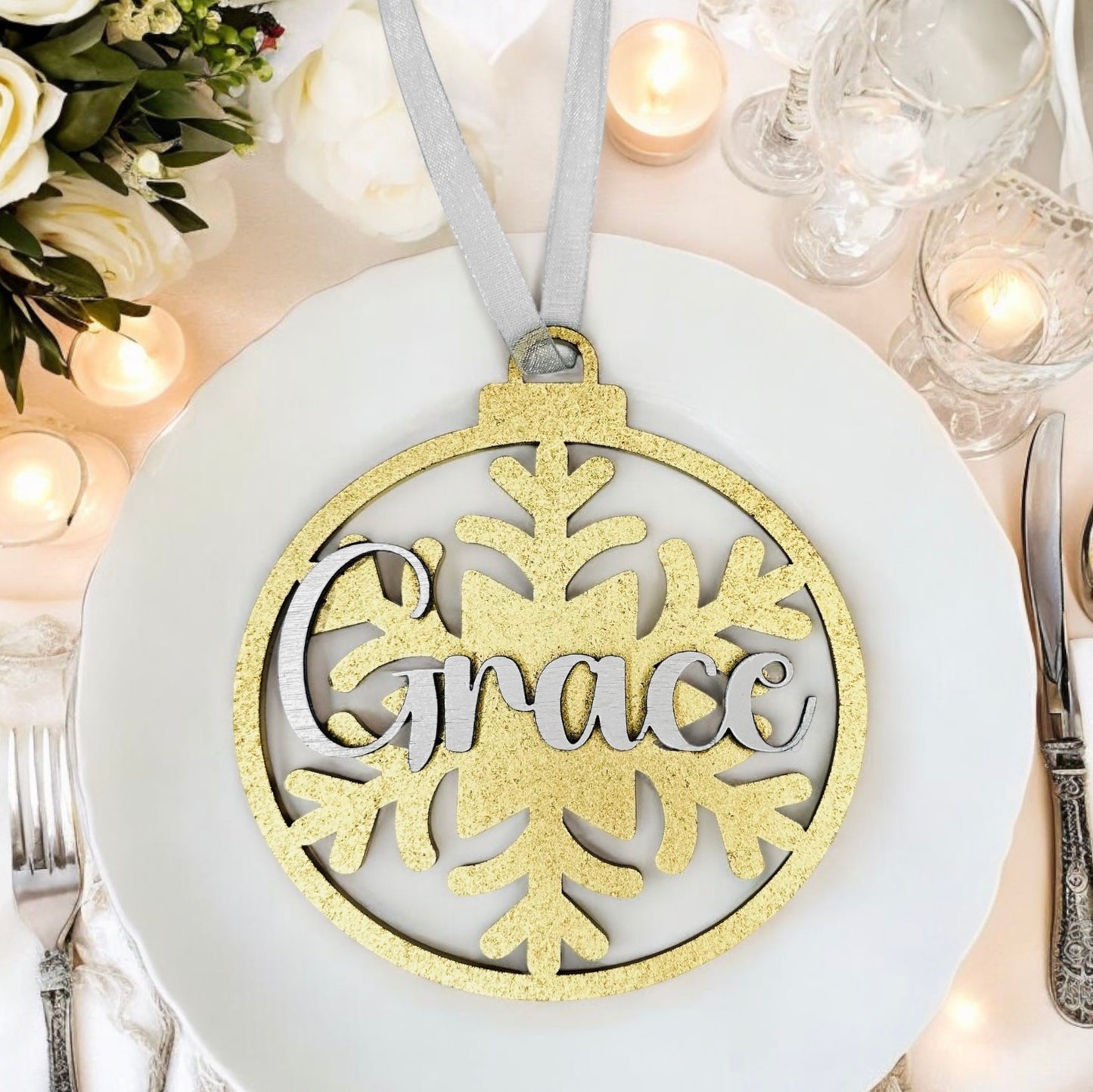 Beautiful Personalized Snowflake Ornament