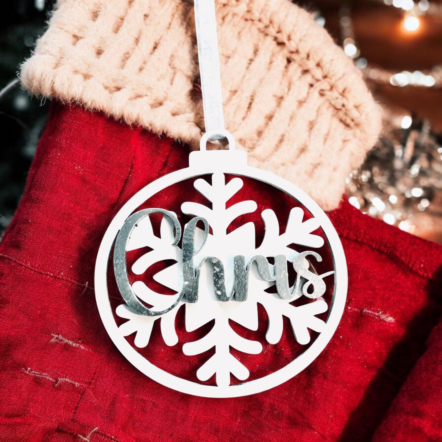 Beautiful Personalized Snowflake Ornament