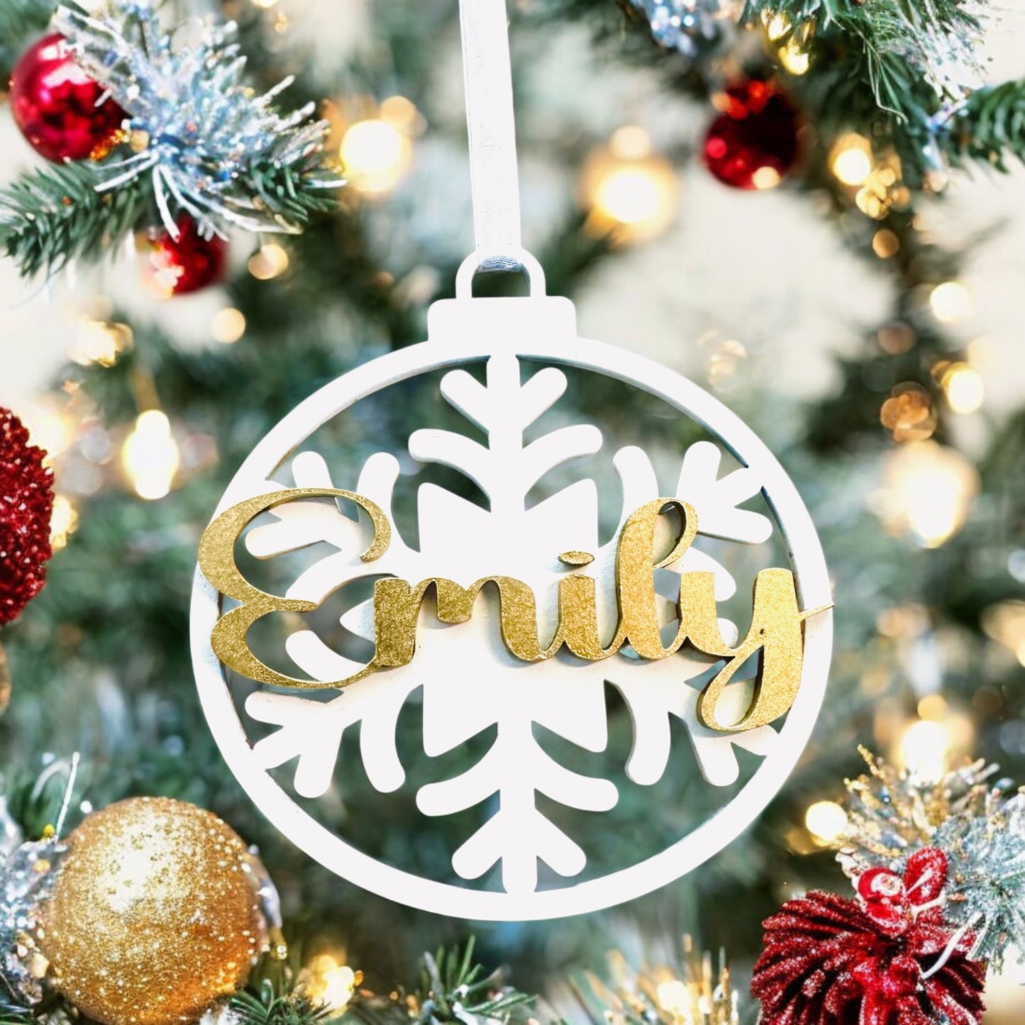 Beautiful Personalized Snowflake Ornament